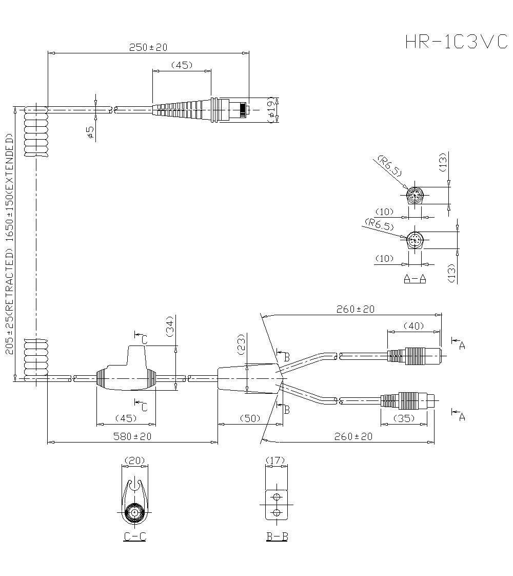 HR-1C3VC Dimension