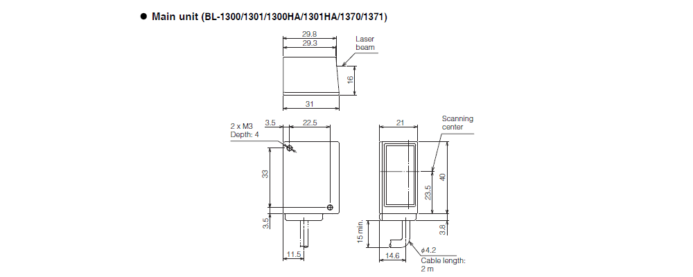 BL-1300&nbsp;Dimension