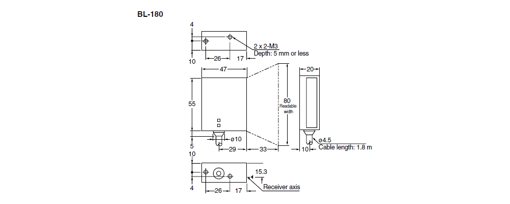 BL-180 Dimension