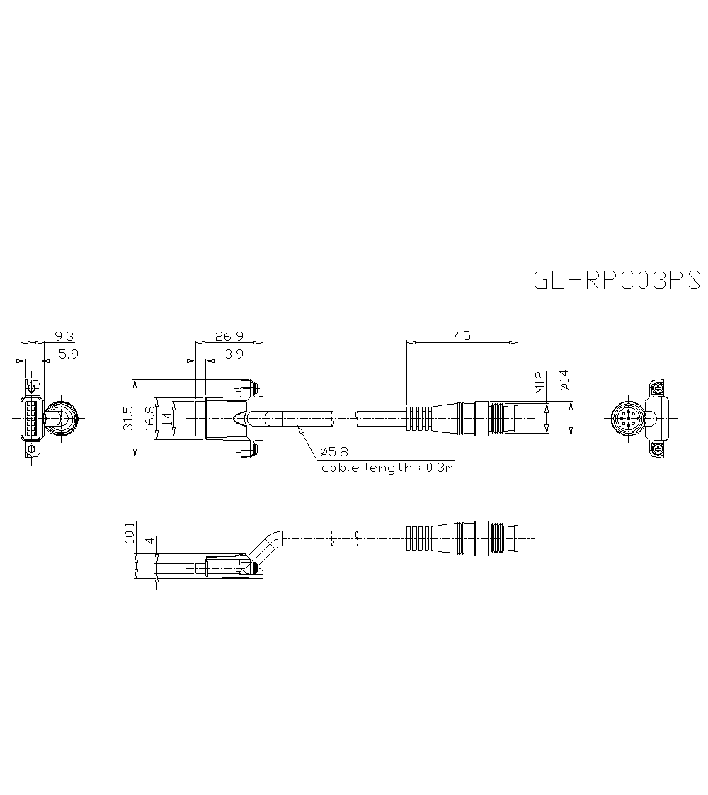 GL-RPC03PS&nbsp;Dimension