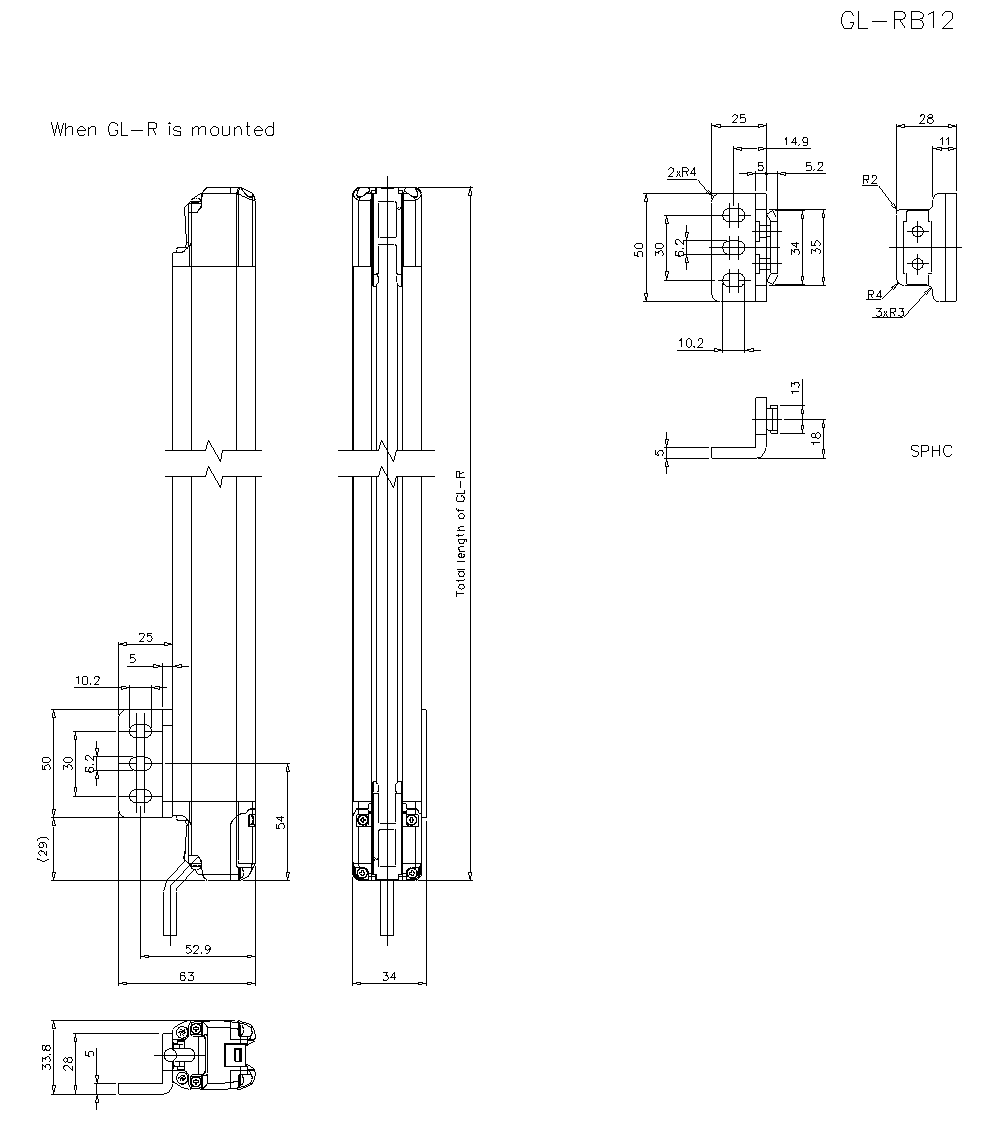 GL-RB12 Dimension