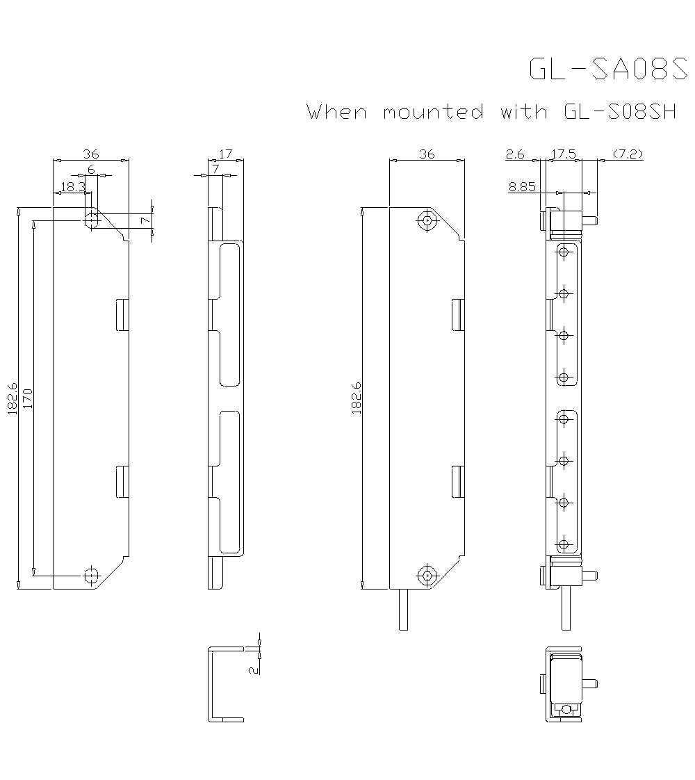 GL-SA08S Dimension