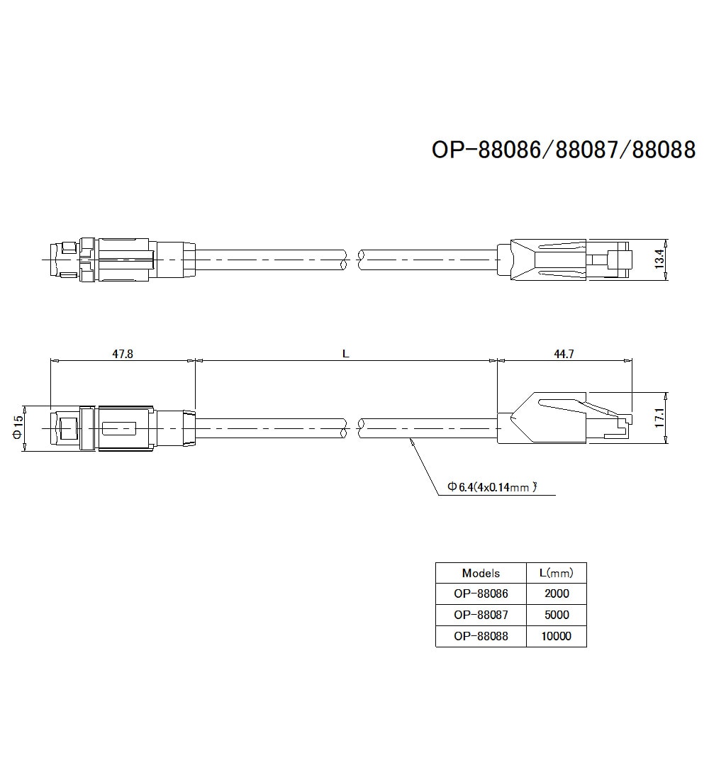 OP-88086/88087/88088&nbsp;Dimension