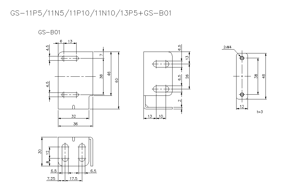 GS-1X/GS/B01_01 Dimension