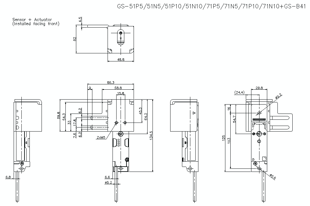 GS-51/71/B41 Dimension
