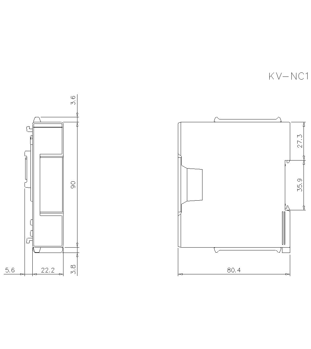 KV-NC1 Dimension