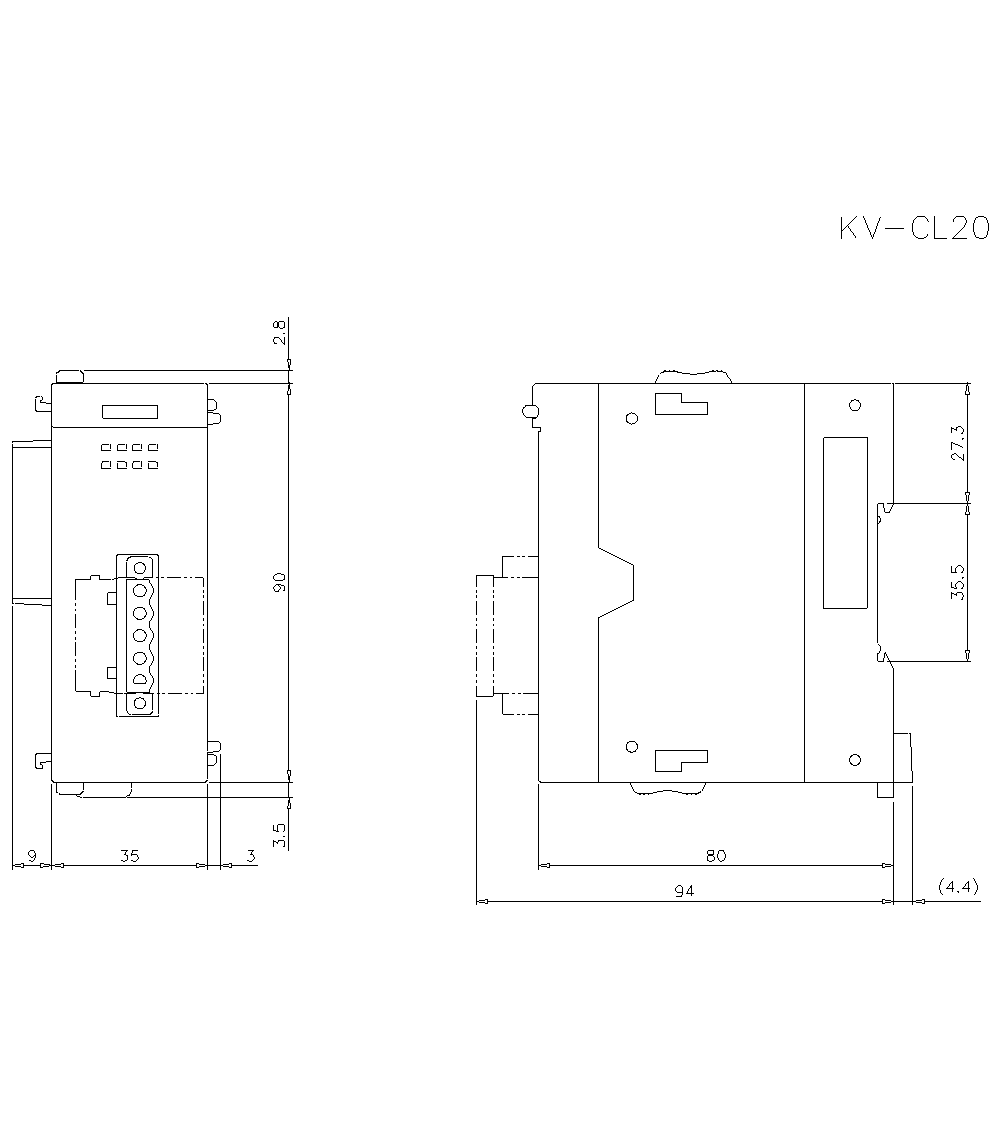 KV-CL20 Dimension