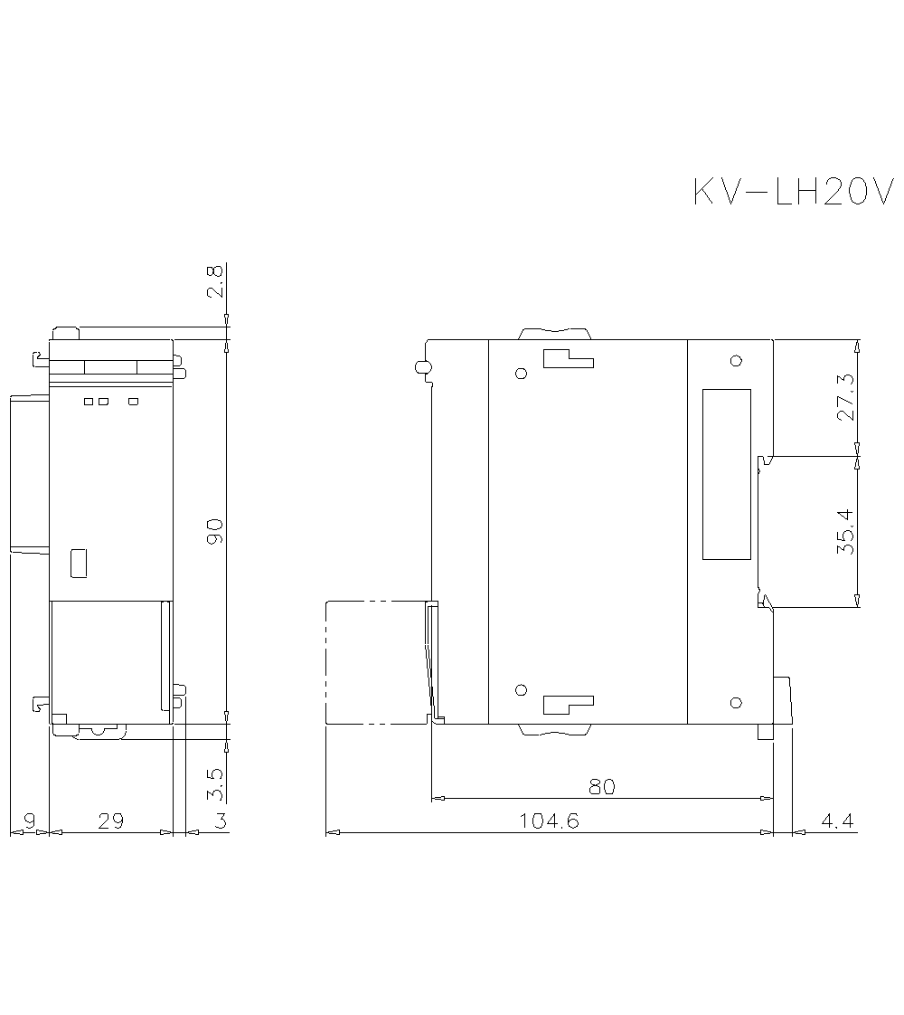 KV-LH20V&nbsp;Dimension