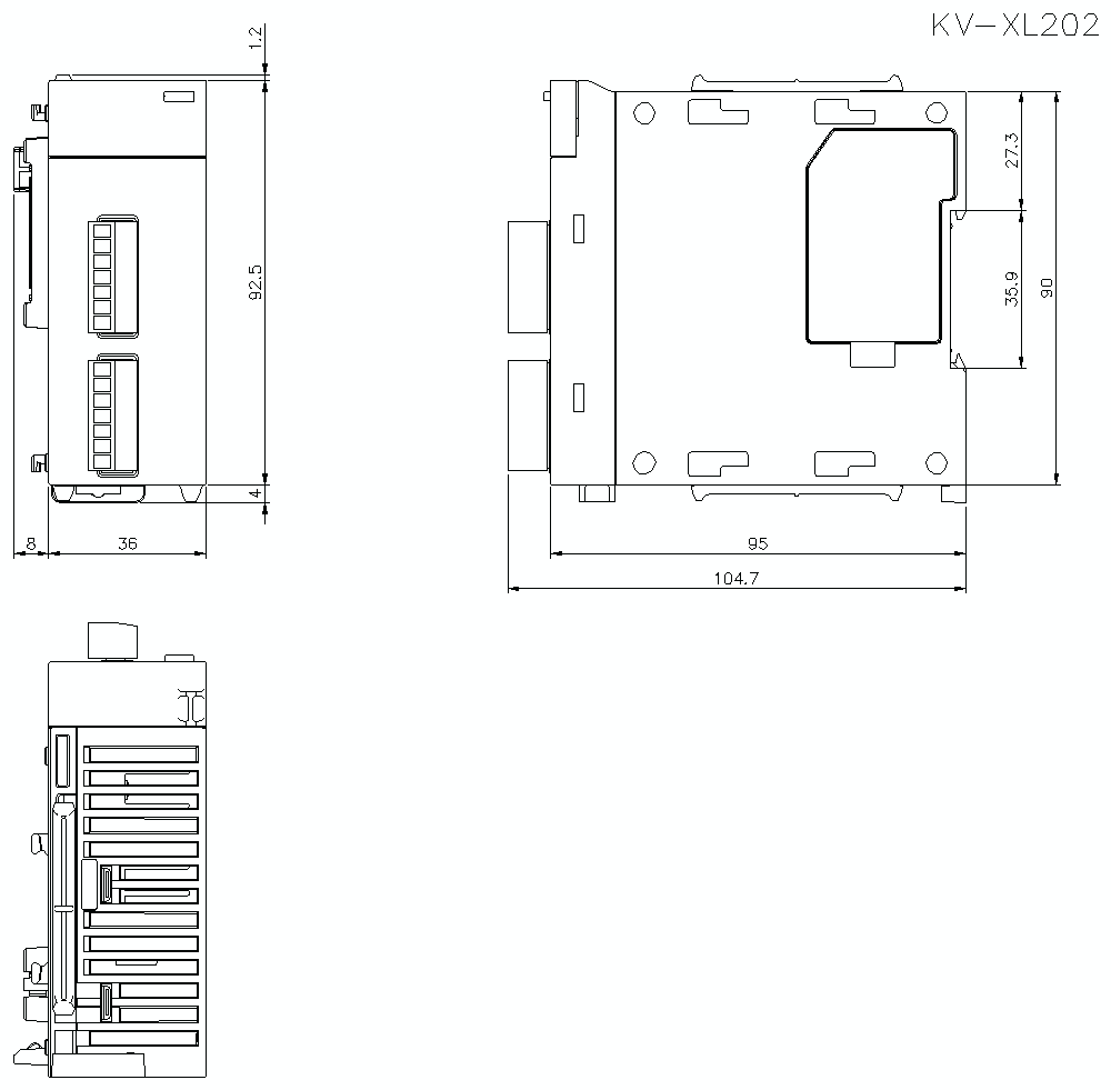 KV-XL202&nbsp;Dimension