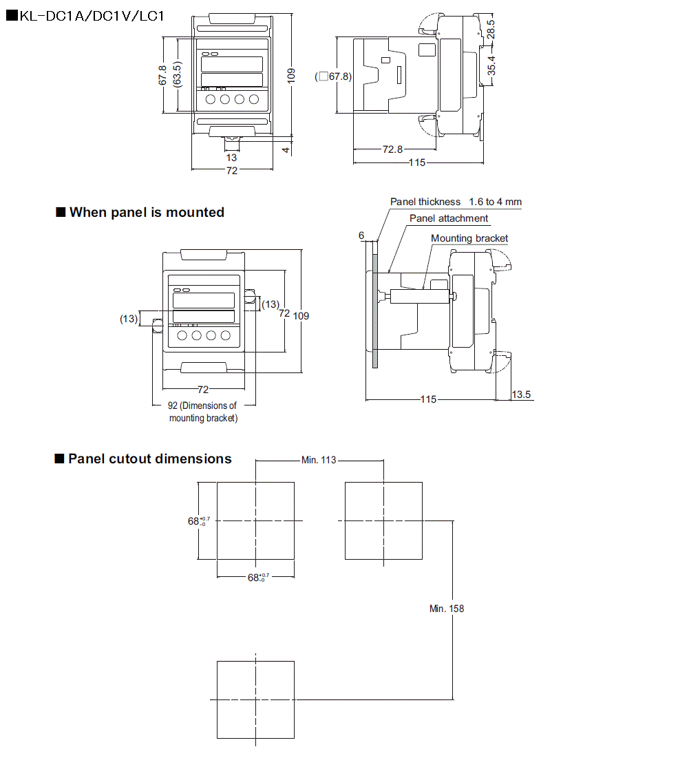 KL-DC1A_DC1V_LC1 Dimension