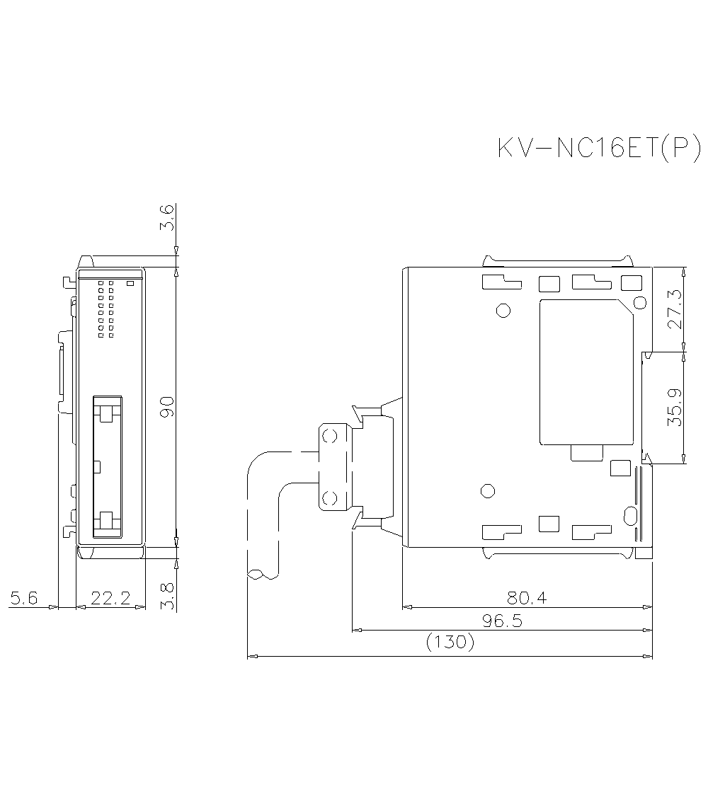 KV-NC16ET/NC16ETP Dimension