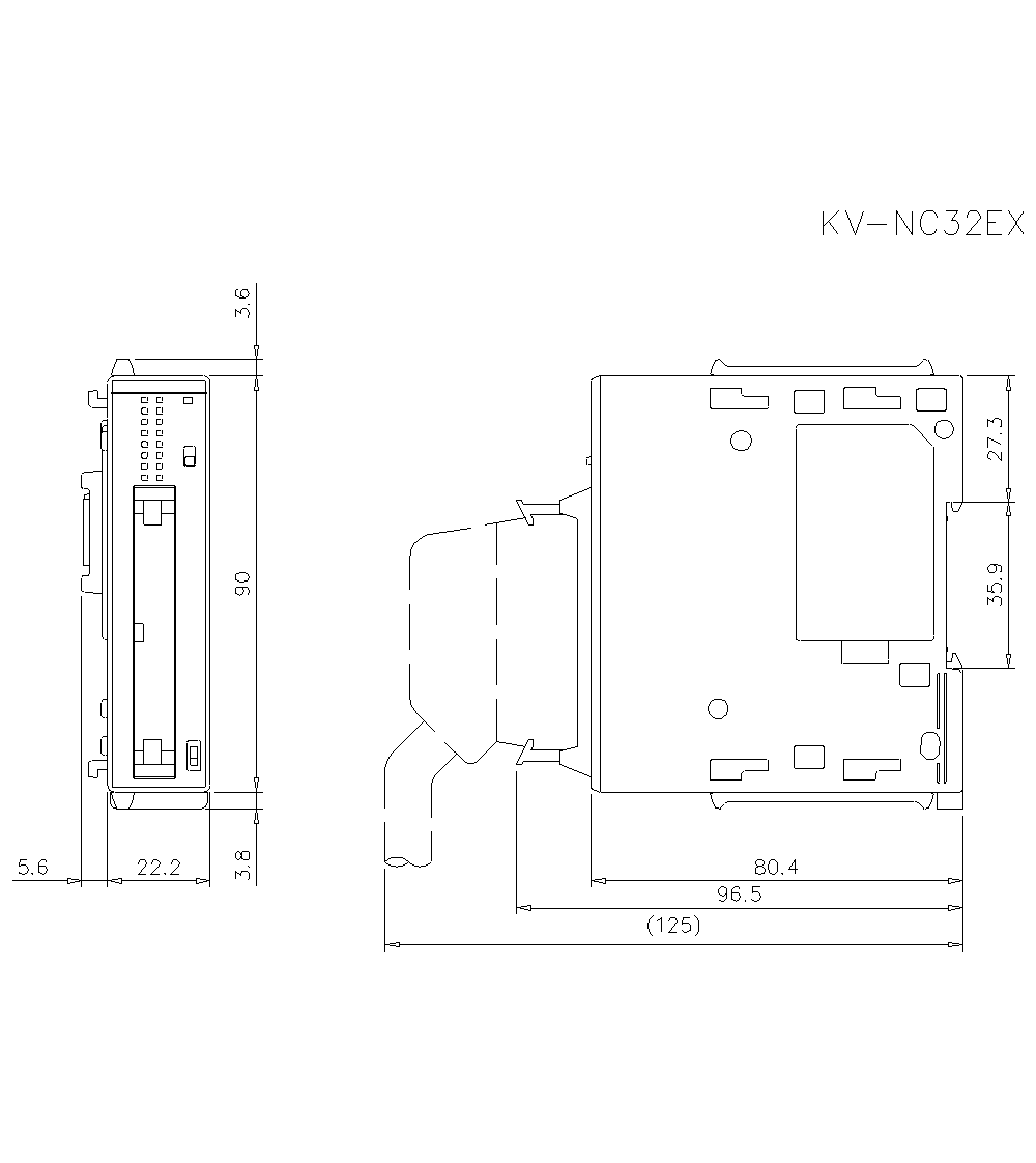KV-NC32EX&nbsp;Dimension