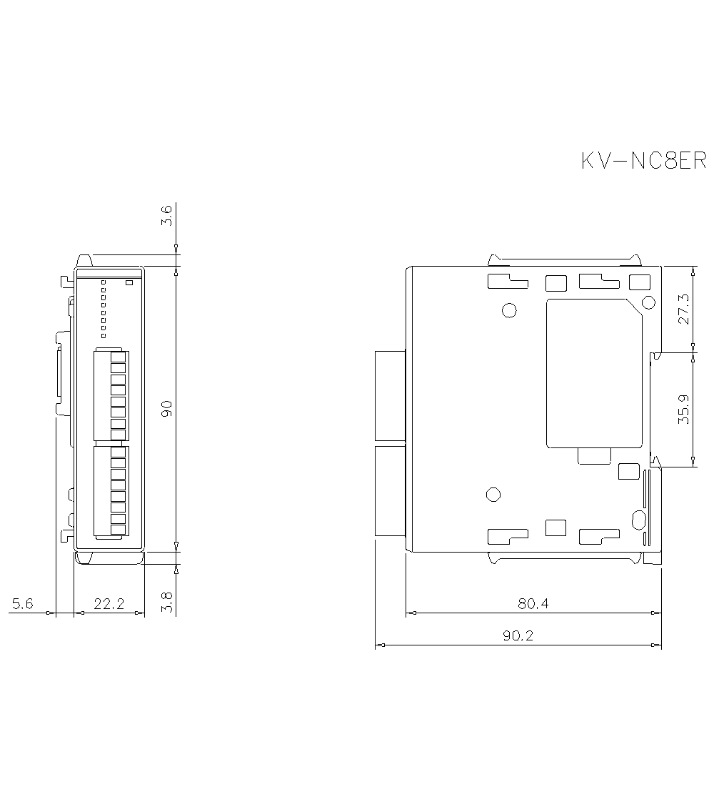 KV-NC8ER Dimension