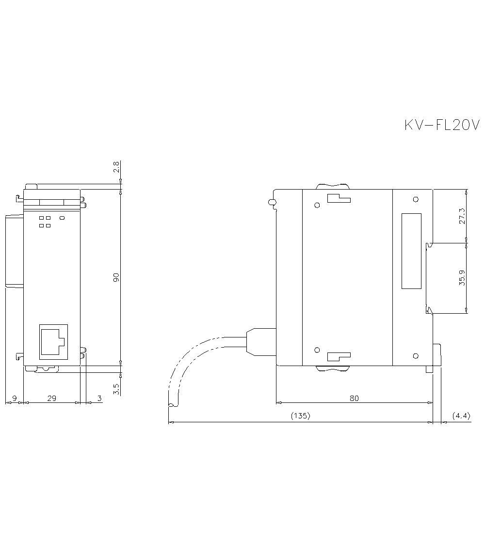 KV-FL20V&nbsp;Dimension