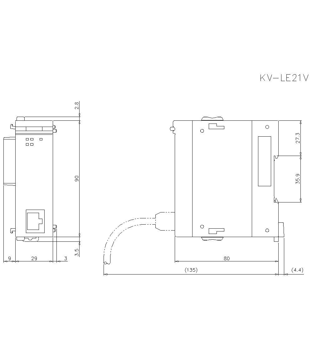 KV-LE21V Dimension