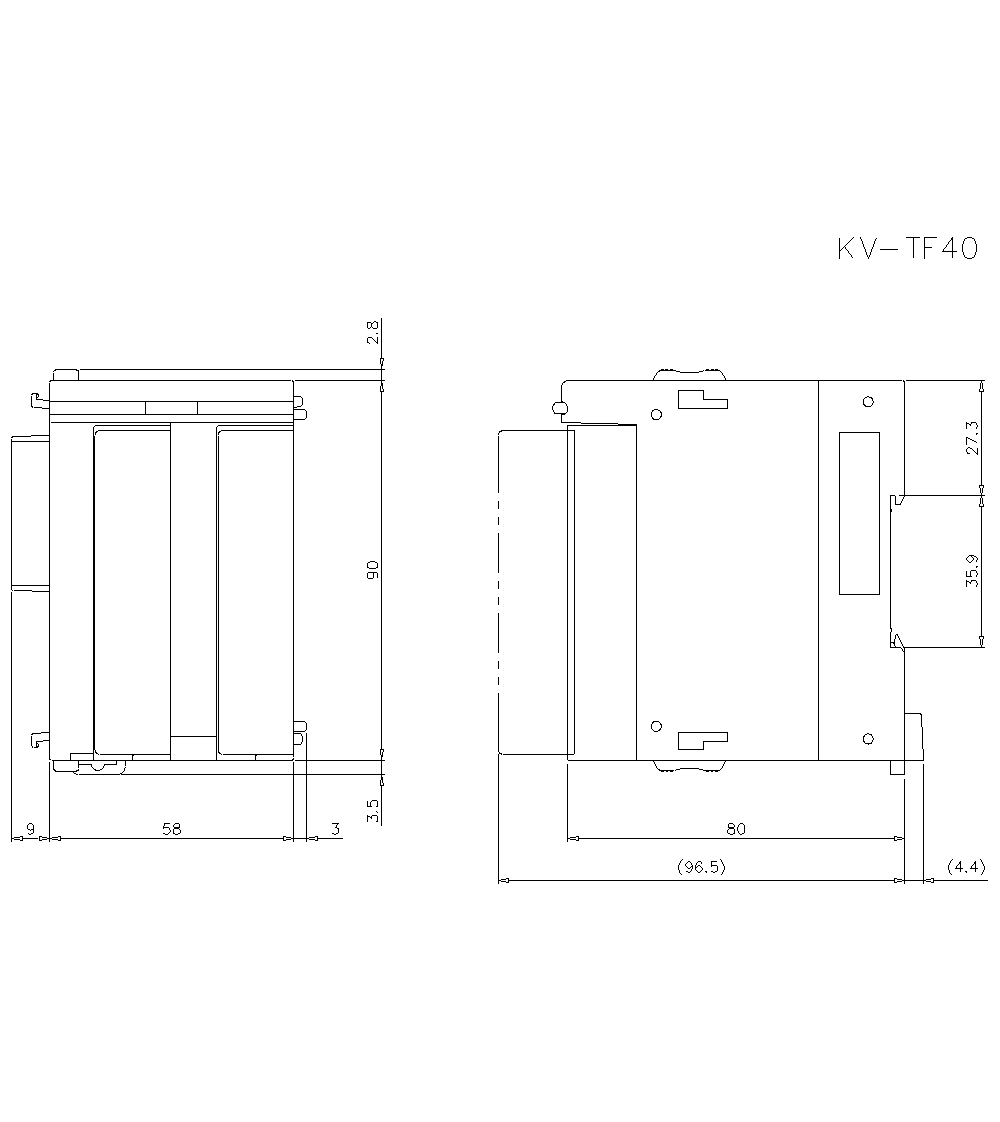 KV-TF40 Dimension