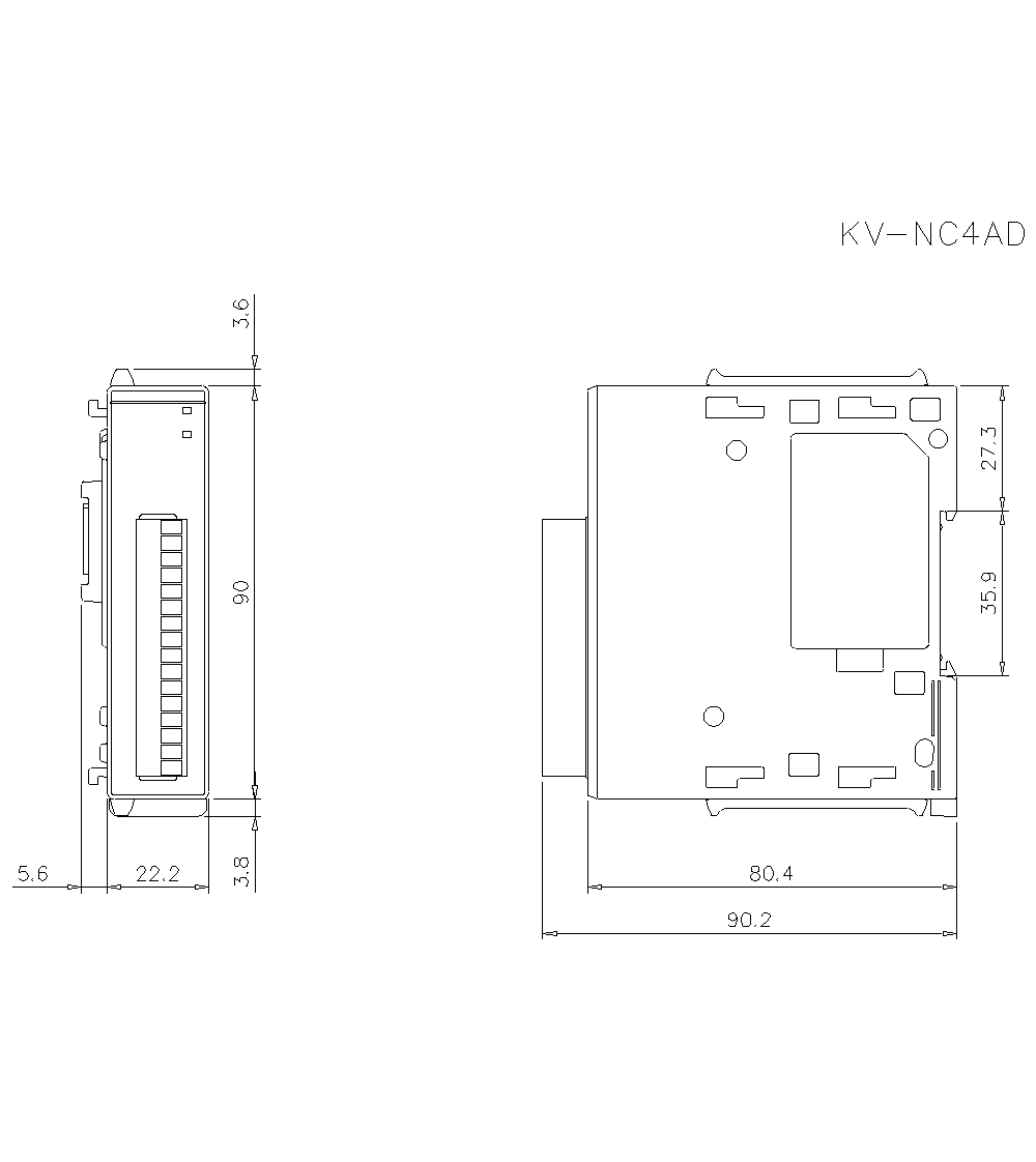 KV-NC4AD Dimension
