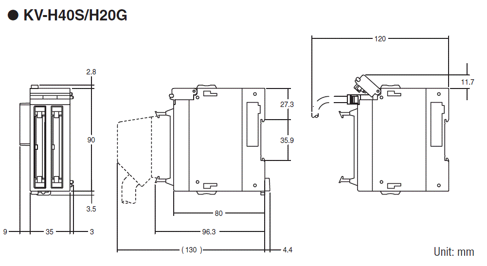 KV-H40S_H20G Dimension