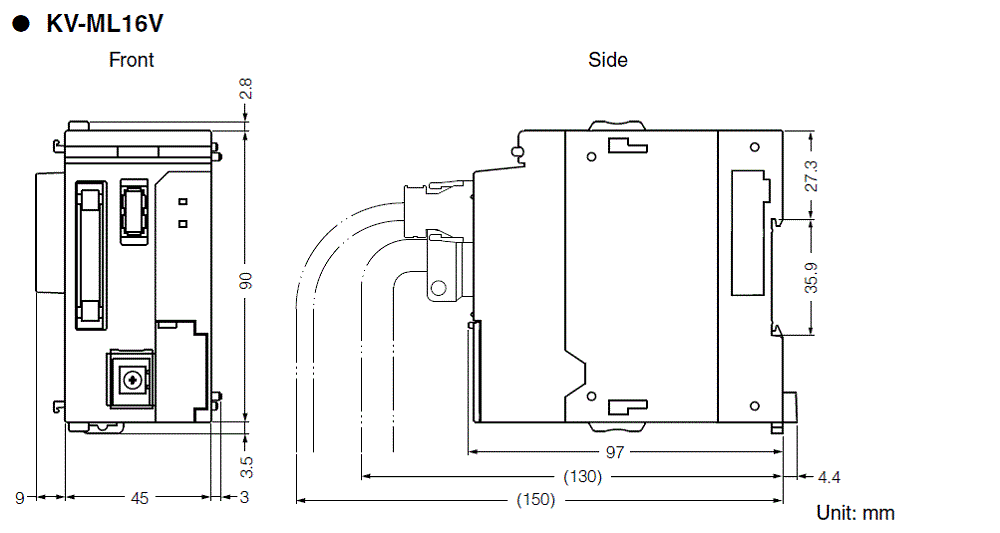 KV-ML16V&nbsp;Dimension