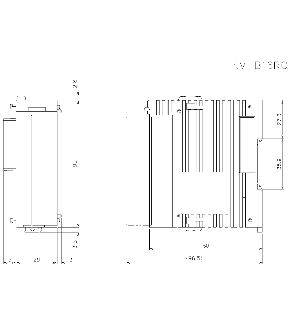 KV-B16RC&nbsp;Dimension