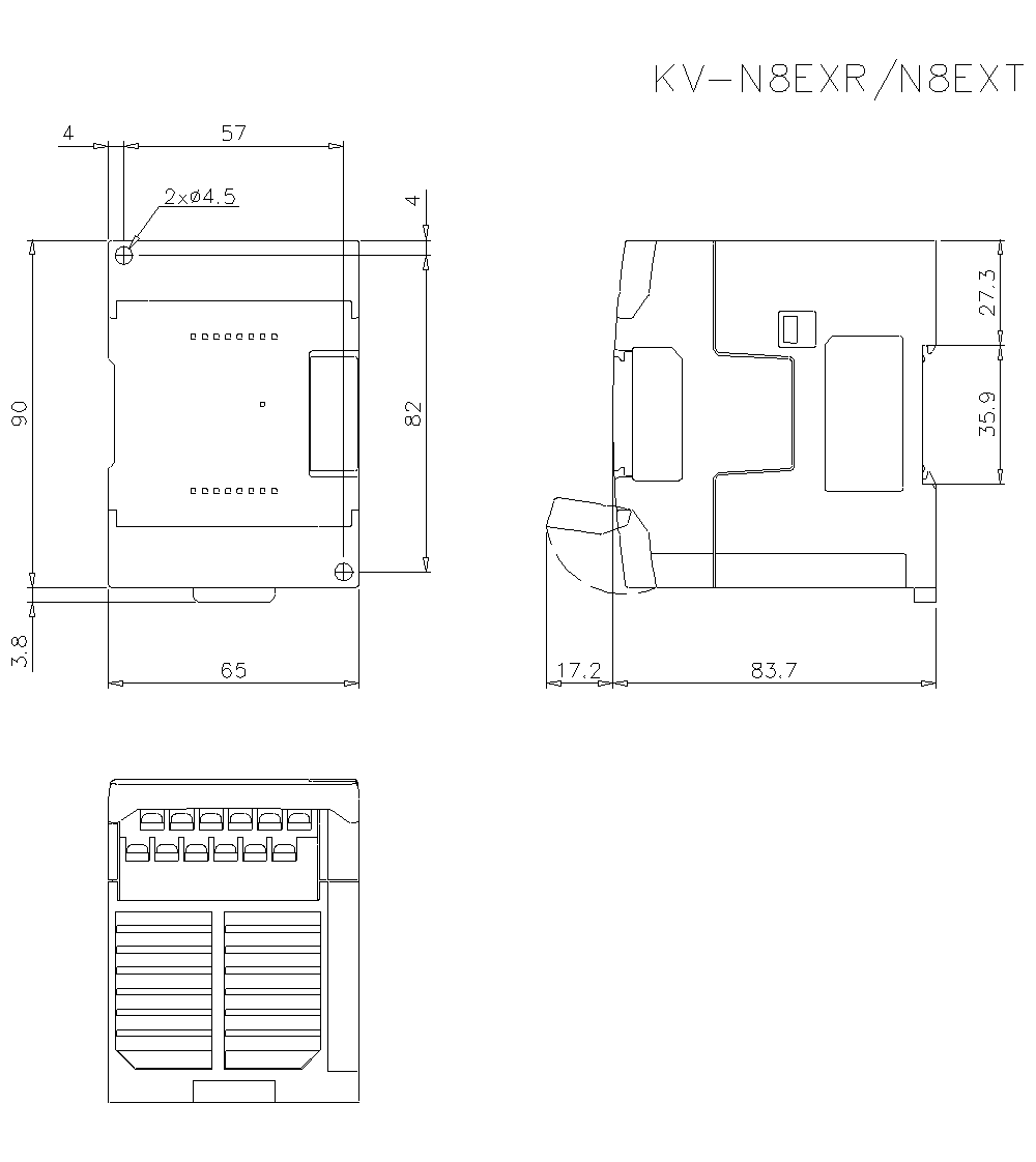 KV-N8EXR Dimension