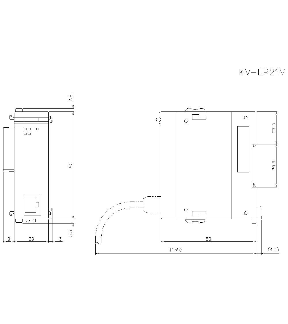 KV-EP21V&nbsp;Dimension