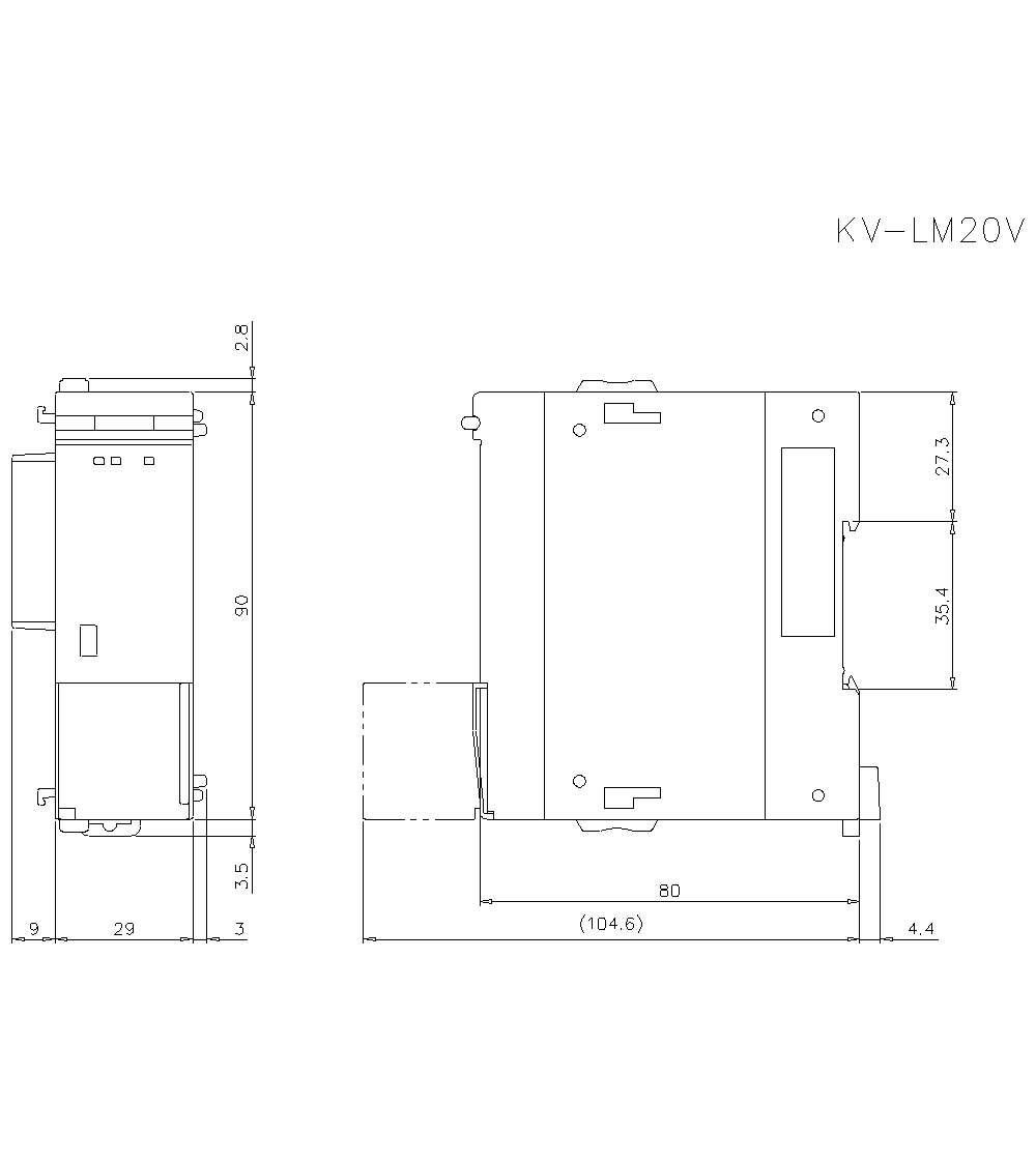 KV-LM20V&nbsp;Dimension