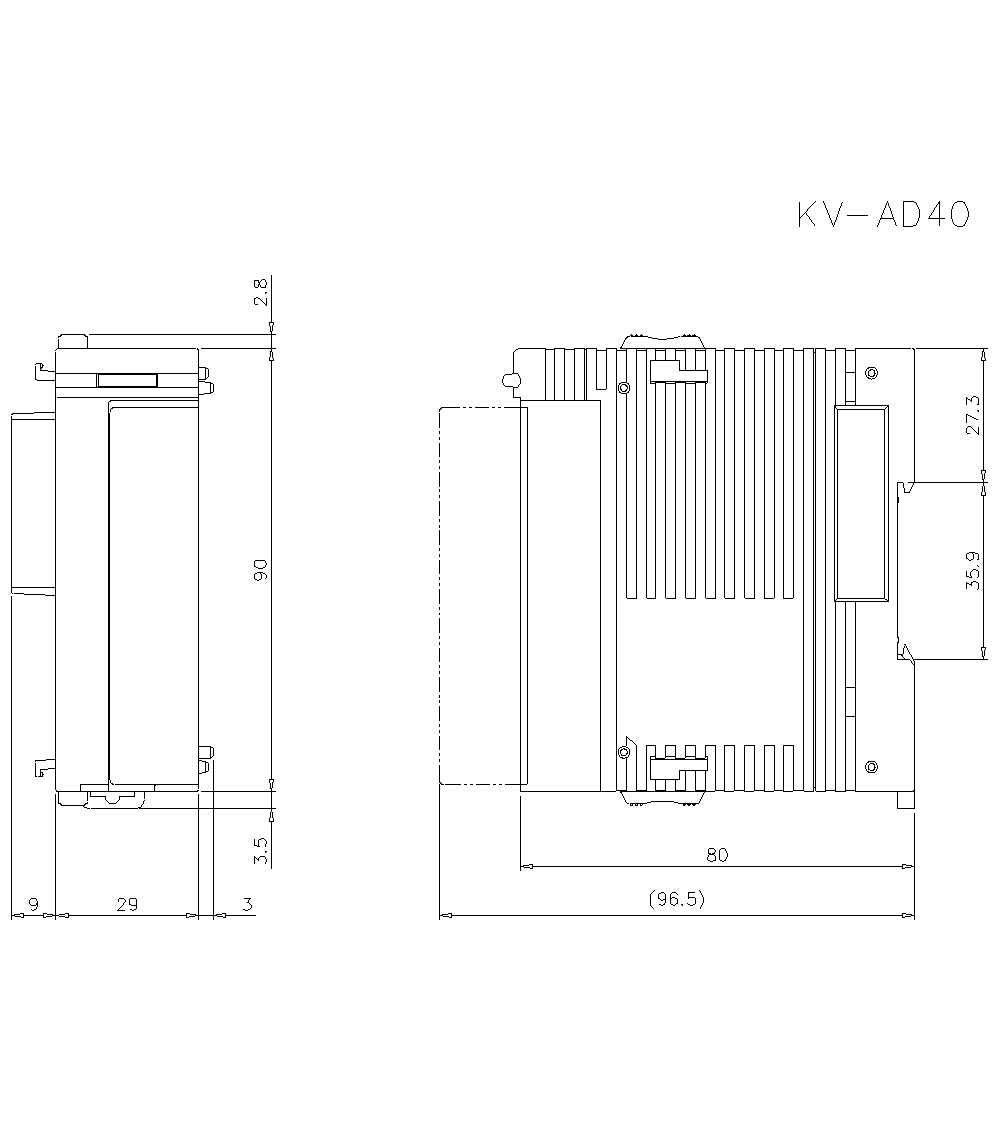 KV-AD40 Dimension