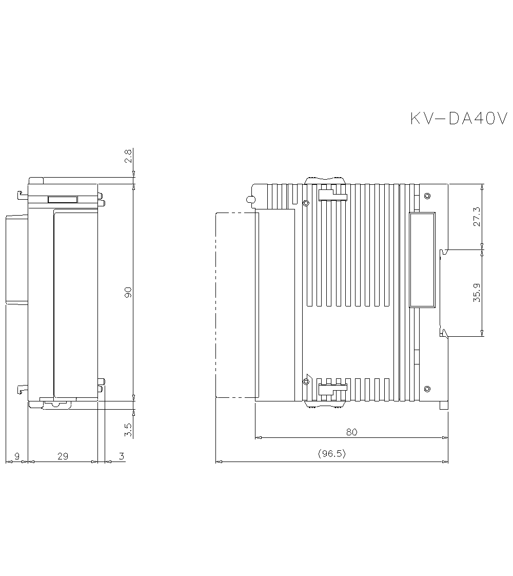 KV-DA40V&nbsp;Dimension