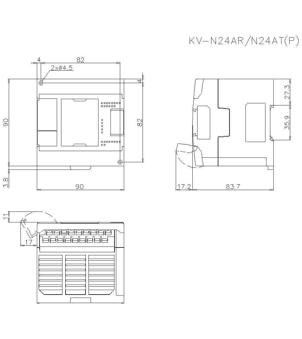 KV-N24AR/N24AT/N24ATP&nbsp;&nbsp;Dimension