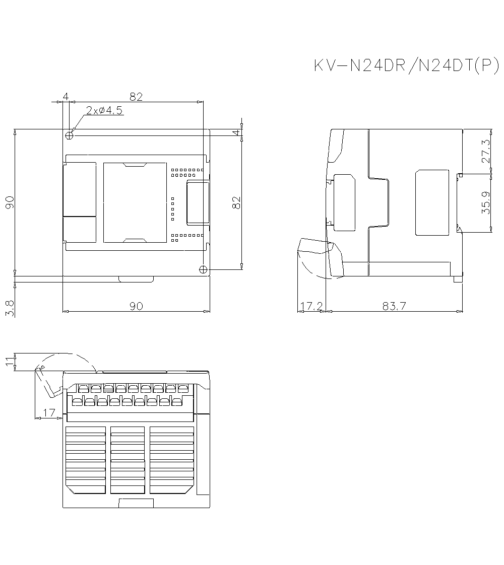 KV-N24DR/N24DT/N24DTP  Dimension