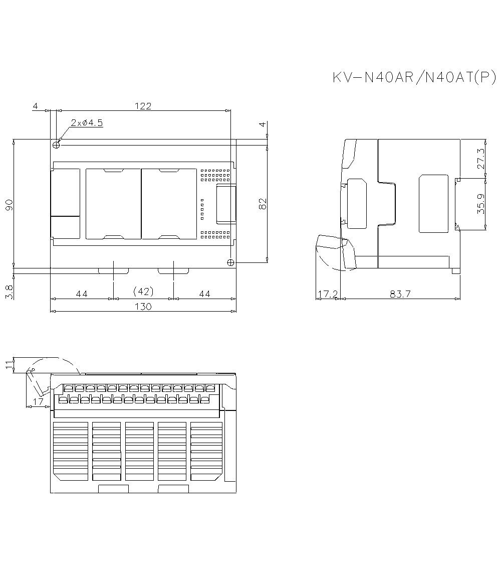 KV-N40AR/N40AT/N40ATP  Dimension