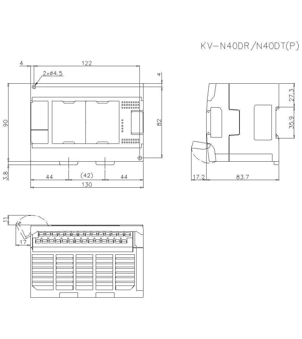 KV-N40DR/N40DT/N40DTP  Dimension