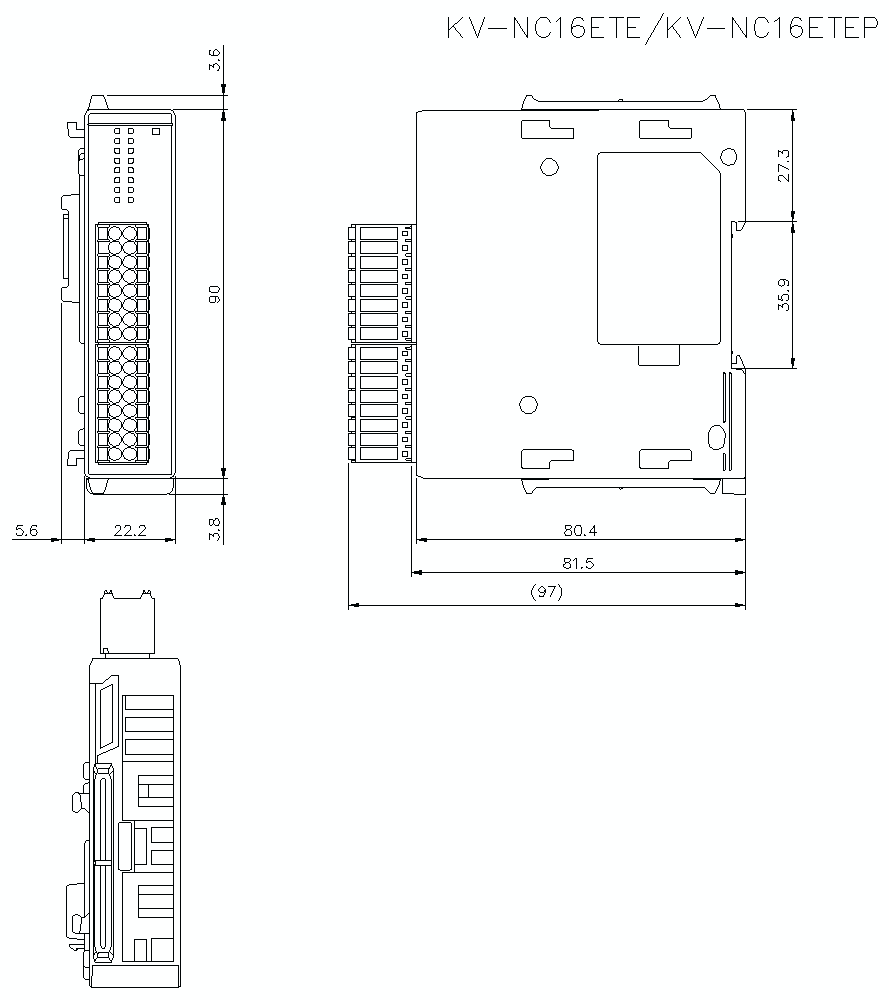 KV-NC16ETE/ETPE Dimension