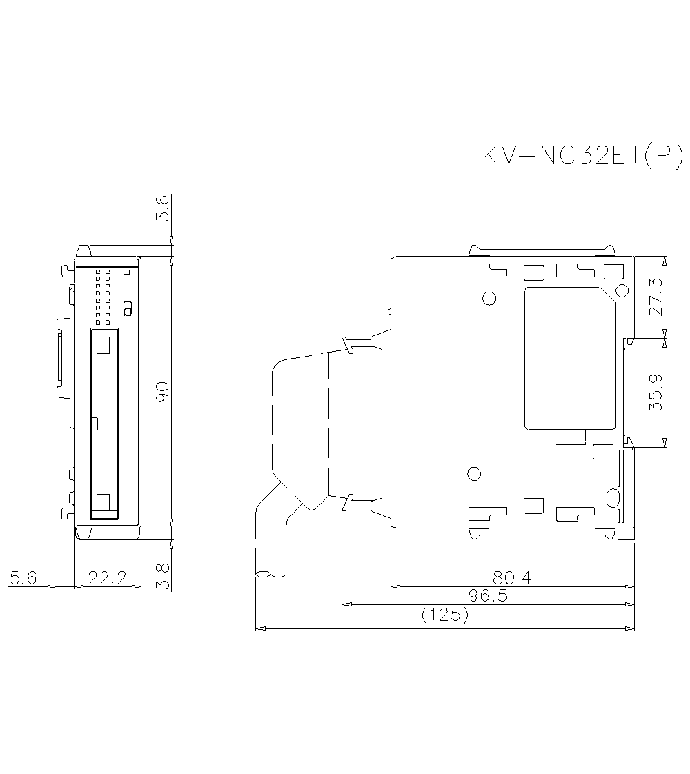KV-NC32ET/NC32ETP&nbsp;&nbsp;Dimension