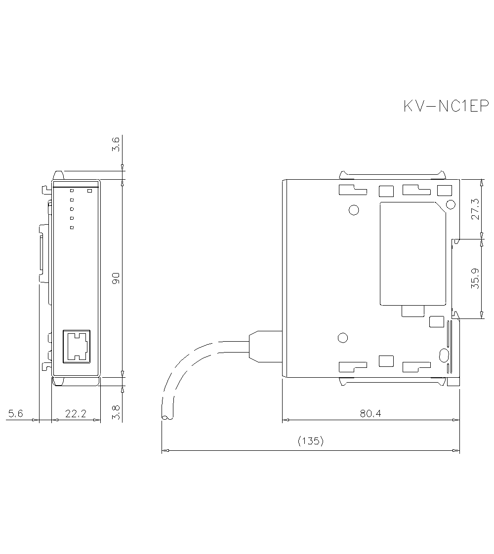 KV-NC1EP Dimension