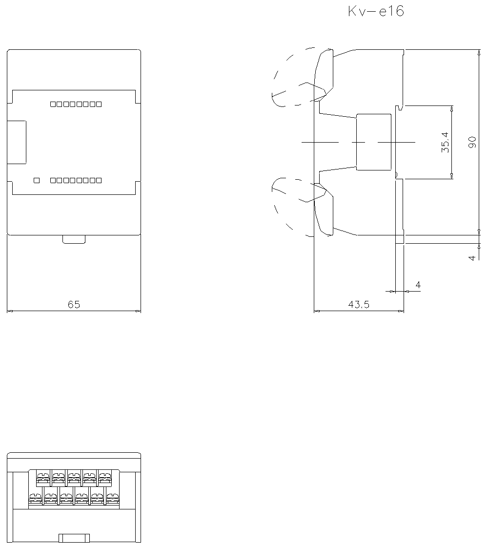 KV-E16R Dimension