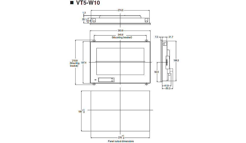 VT5-W10 Dimension