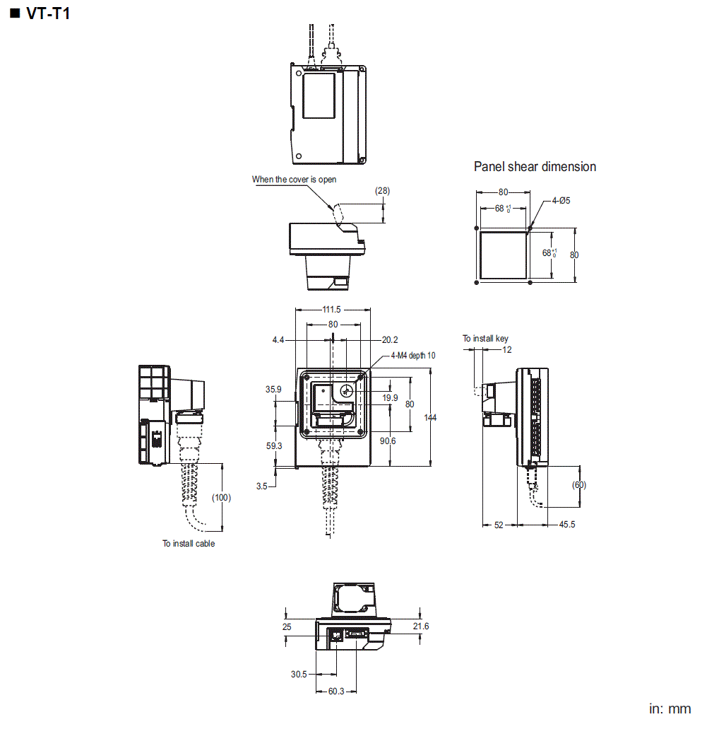 VT-T1 Dimension