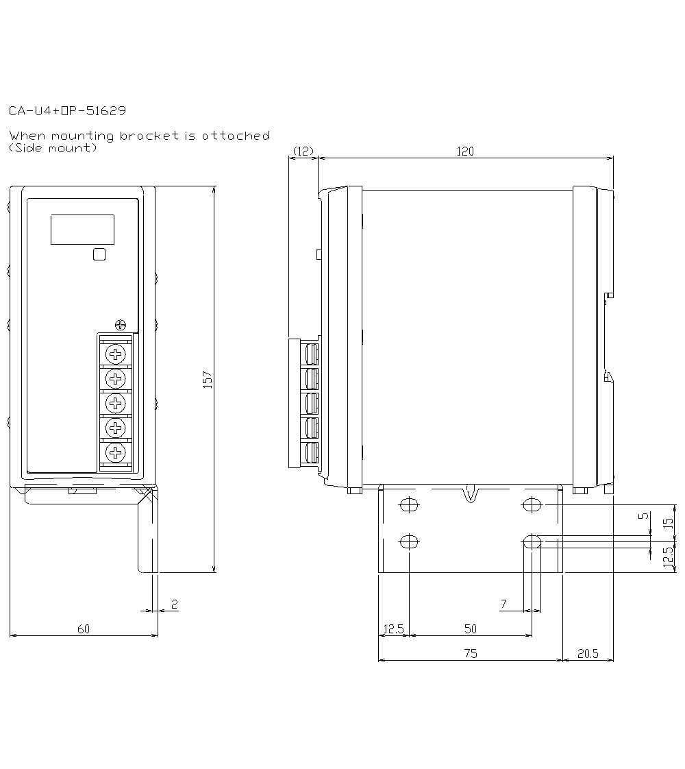 CA-U4/OP-51629 Dimension