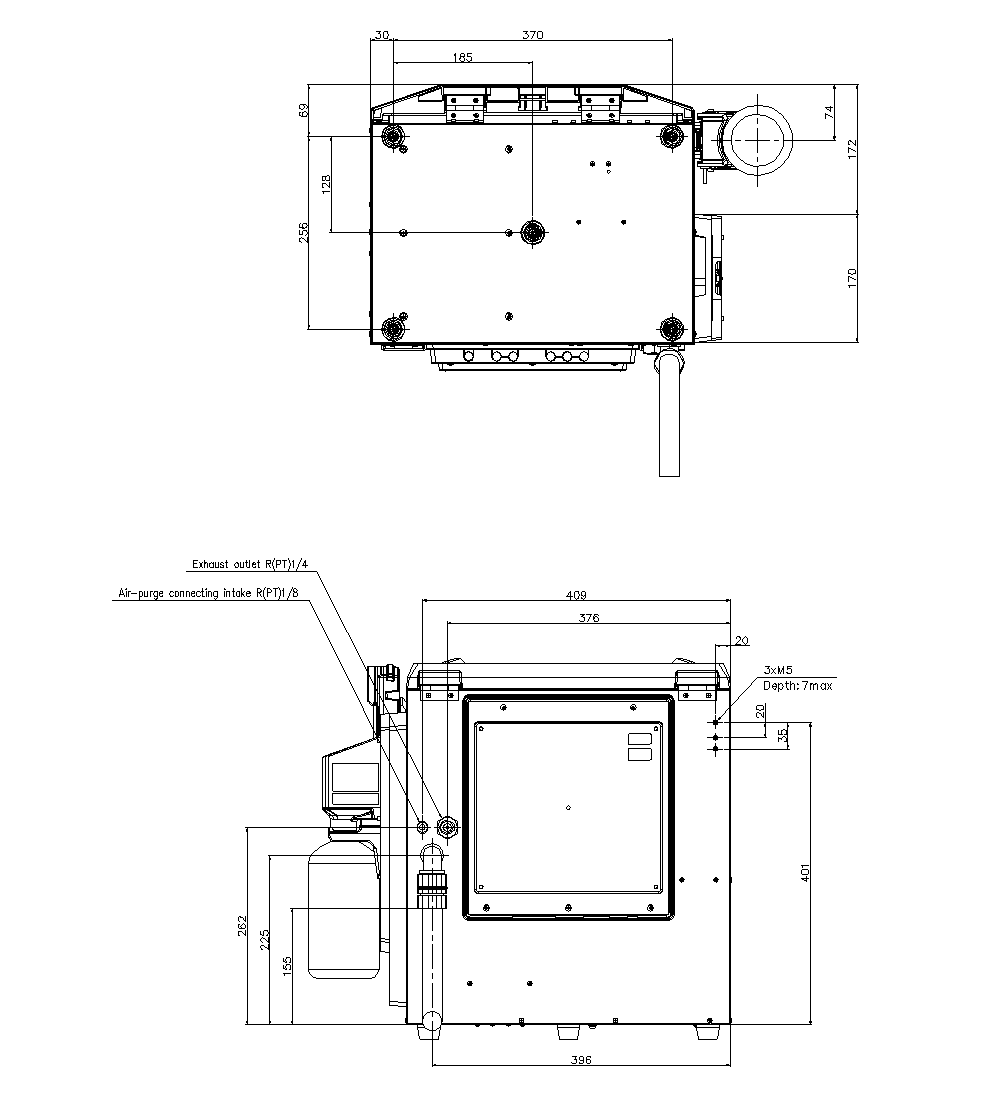 MK-G1000/MF/PW/PY/SA/SF/G1100/GE100/D1A Dimension 02