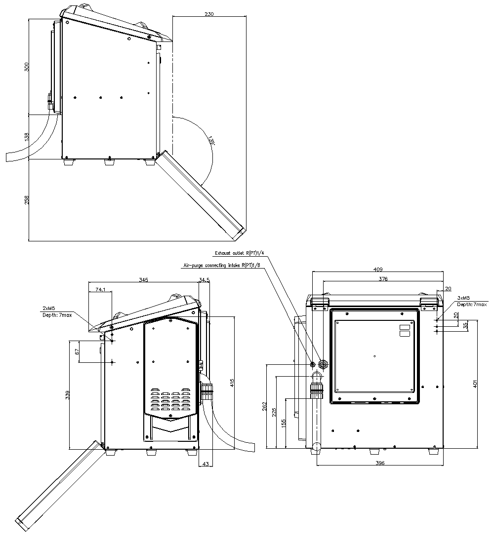 MK-G1000/MF/PW/PY/SA/SF/G1100/GE100 Dimension 02