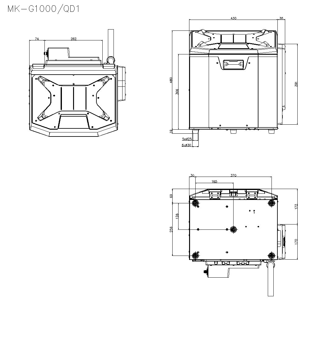 MK-G1000/MF/PW/PY/SA/SF/G1100/GE100/QD1 Dimension 01