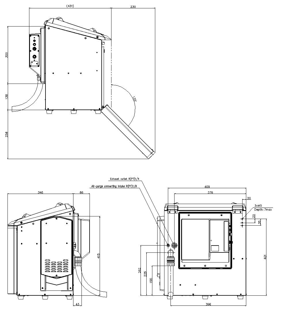 MK-G1000/MF/PW/PY/SA/SF/G1100/GE100/QD1 Dimension 02