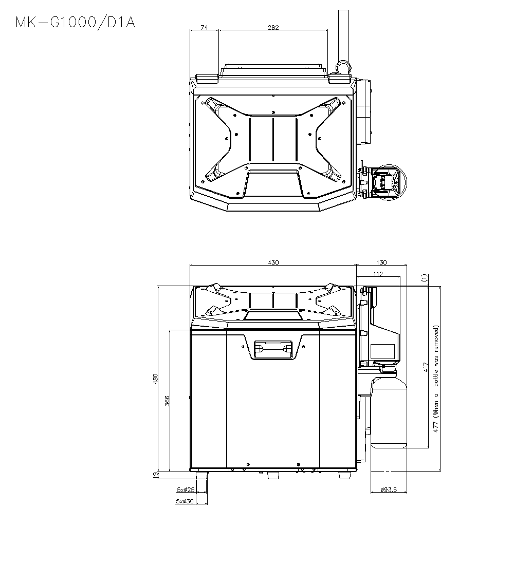MK-G1000/MF/PW/PY/SA/SF/G1100/GE100/D1A Dimension 01