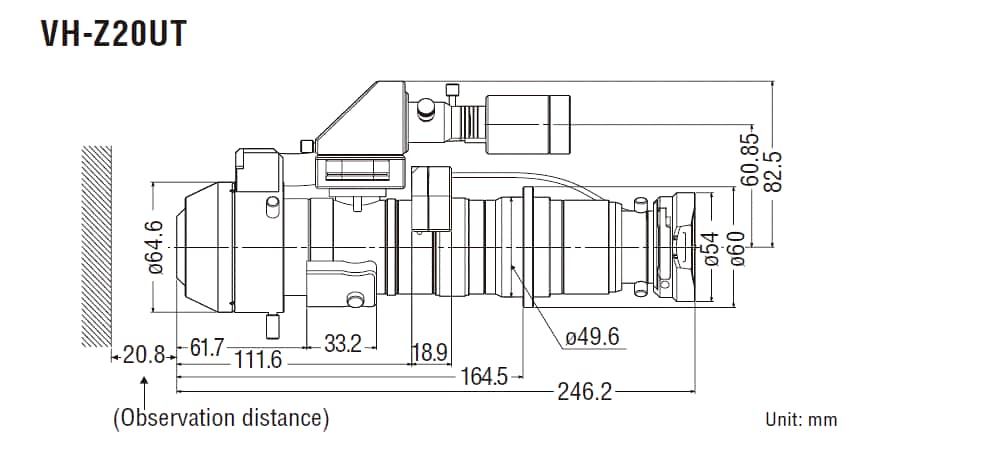 VH-Z20UT&nbsp;Dimension