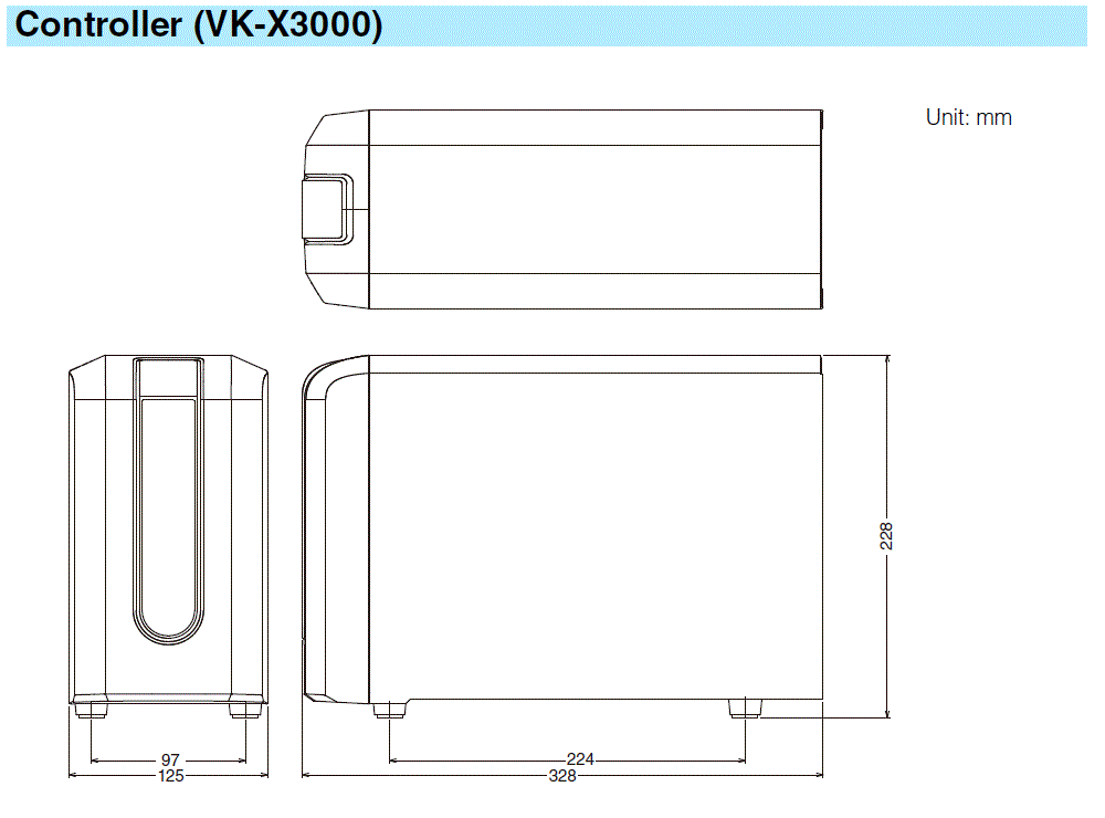 VK-X3000 Dimension