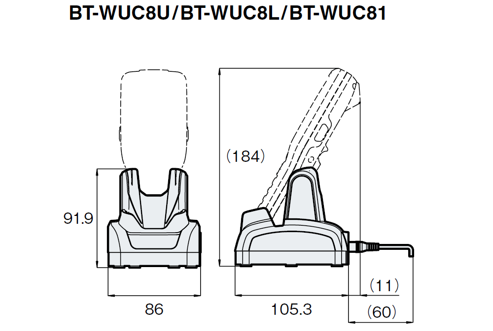 BT-WUC8/U/L Dimension