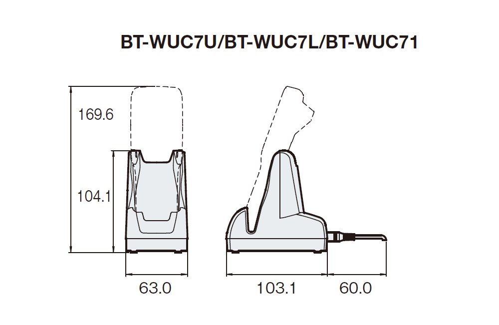 BT-WUC7U/WUC71L/WUC71 Dimension
