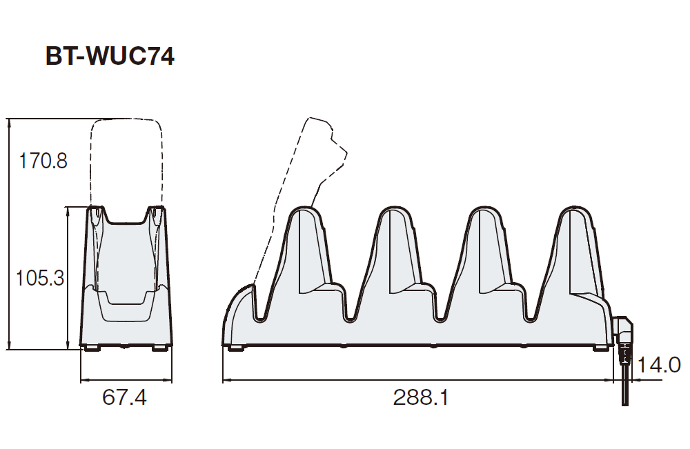 BT-WUC74 Dimension
